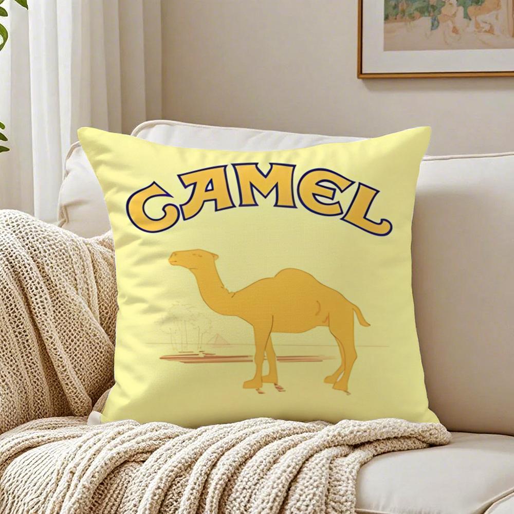 Luxury Vintage Brand CCamelES Cushion Cover Linen Pillowcase Soft for Sofa Bed Home Room Decor