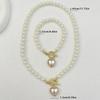 Retro Pearl Necklace and Bracelet Female Vintage Jewelry Sets