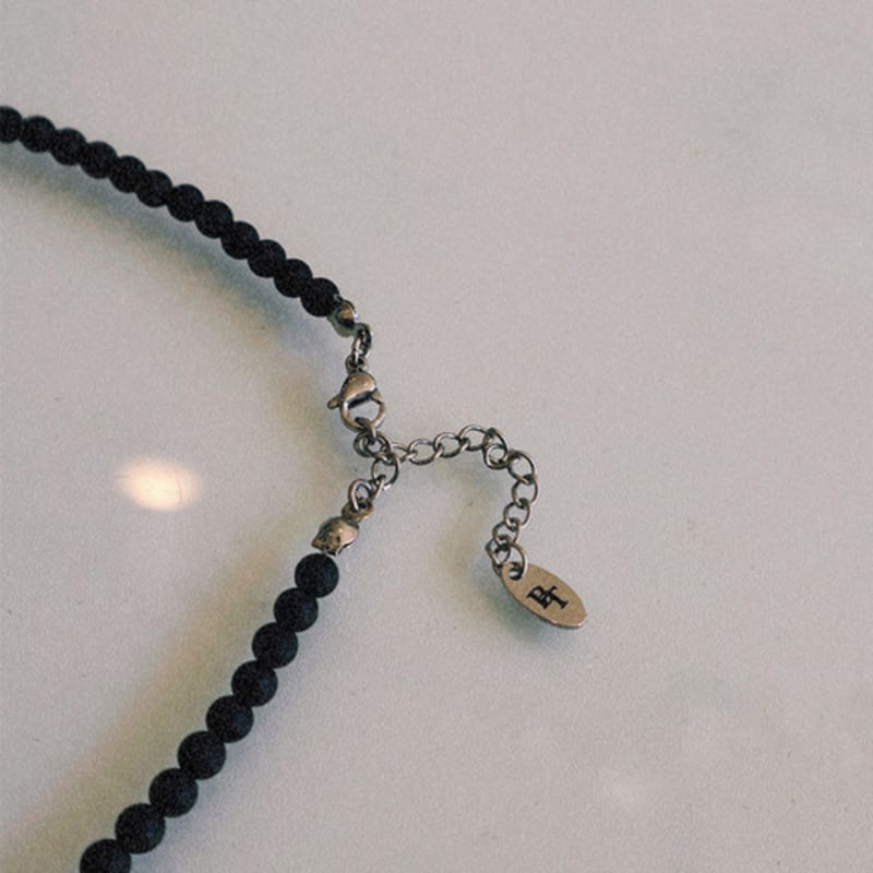 BICYCLE TROPHY BT Gemstone Necklace 02 (4mm Matte Onyx)