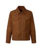 Verdemar Italian Suede Trucker Jacket_Camel