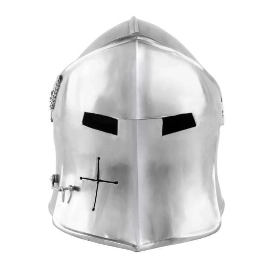 Medieval Barbuta Crusader Helmet - Classic Knight Armor Helmet Replica for Collectors and Cosplay