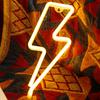 Neon Signs Lightning W Base, LED Light, Party Atmosphere Lighting, Wall Lamp, for Birthday, E-sports Room, Camping Home Decor