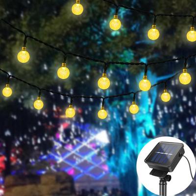 Éclairage extérieur à énergie solaire LED guirlandes lumineuses 6M boule magique en cristal 30 LED lumière féerique pour Patio jardin guirlande lumière de Noël