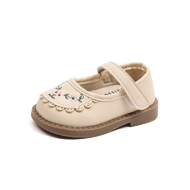 Baby Girls Flat Shoes Non-slip Embroidered Kids Walking Shoes Soft Sole New Fashion Baby Princess Casual Shoes Size 16-26