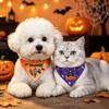 Pet Halloween Bandana Pumpkin Ghost Print Dog Cat Triangle Scarf Holiday Costume Neckerchief For Bichon Frise Party Decor 1