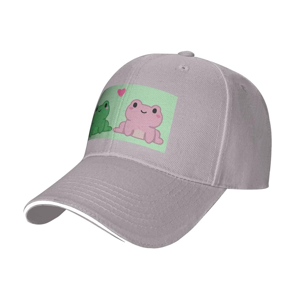 Two Frog Love Heart Cartoon Cap Casual Baseball Caps Adjustable Hat Hip Hop Summer Unisex Baseball Hats Customizable