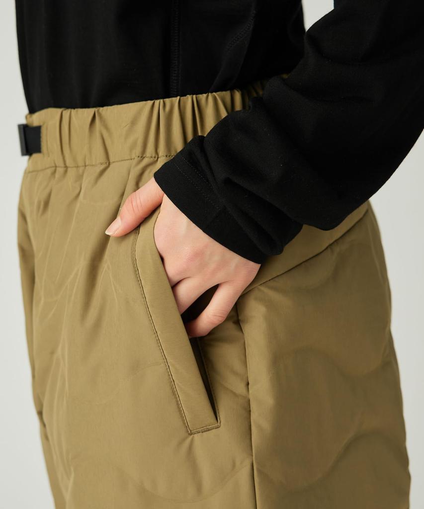 Snow Peak Seamless Quilted Down Pants and XL PA-25AU015, Men's Women's, Olive,