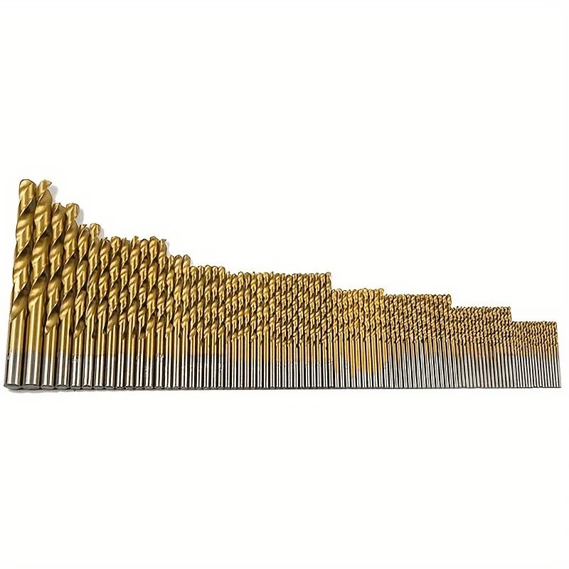 99pcs Titanium Coated Drill Bit Set - High-Speed Durable for Metal Wood Plastic Aluminum Alloy Mixed Drill Bits in Storage Case