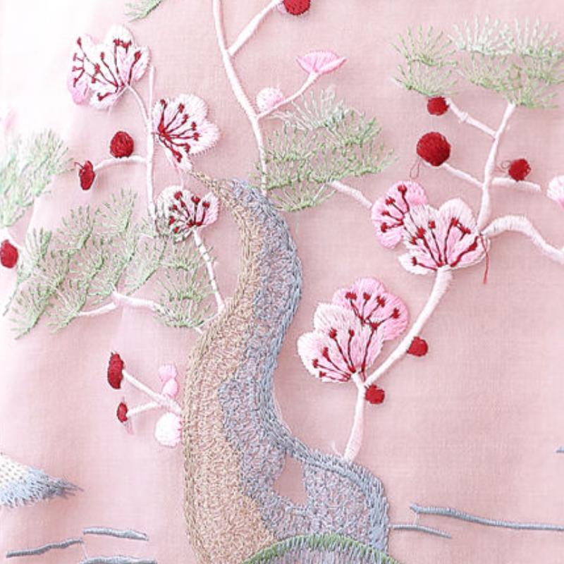 Women Cheongsam Improved Dress Retro Elegant Embroidery Long Dresses Floral Party Dress Chinese Female High Quality Clothing