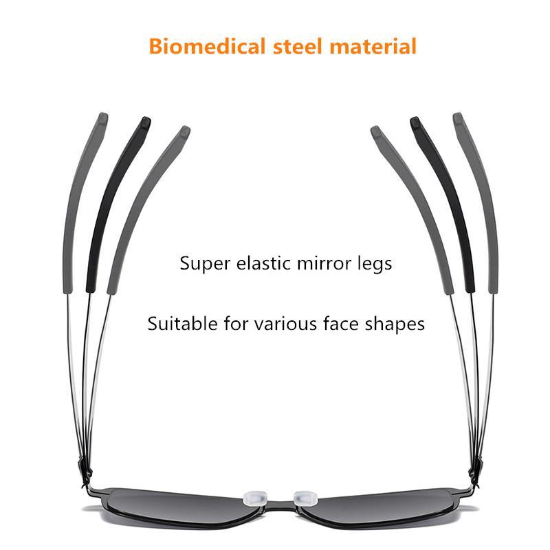 ELIAS-1 Germany Design Sunglasses Men Ultralight Stainless Biological Steel Classic Sunglass Women Outdoor Driving Sun Glasses