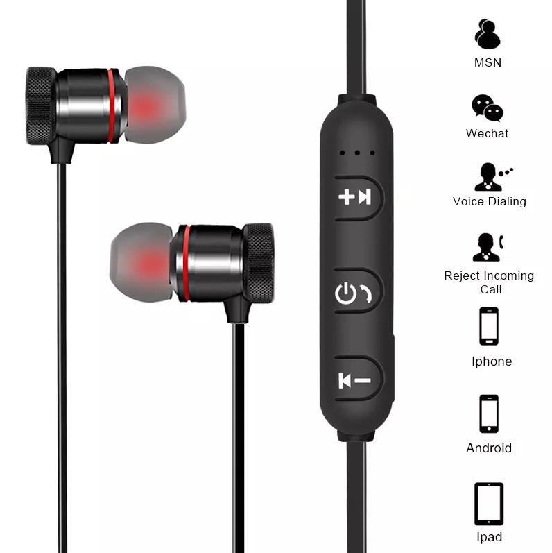 Magnetic Wireless Plastic Sports Neckband M6 Earphones (Gift Edition)