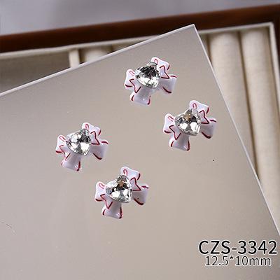 50Pcs Nail accessory - bow-shaped Nail accessory -shaped resin bow for nails Nail accessory