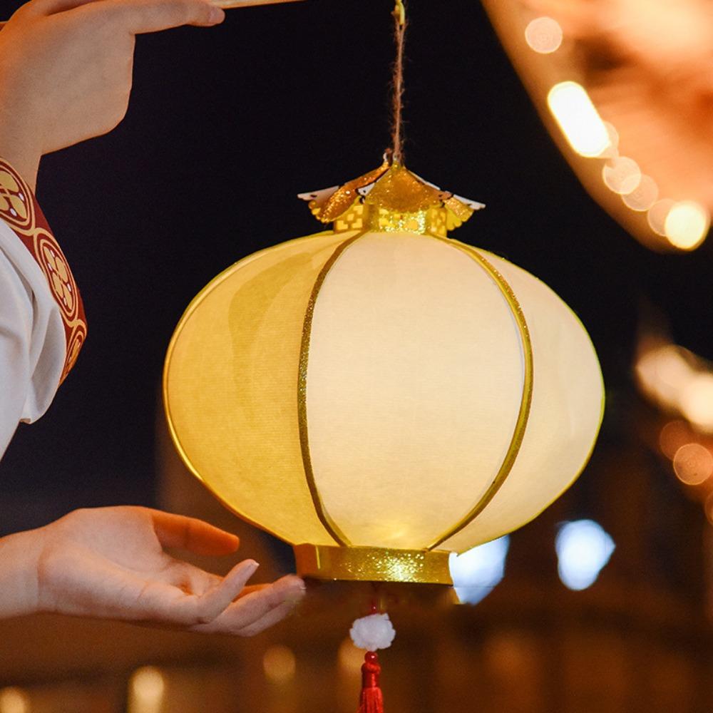 Handheld Mid-Autumn Festival Retro Lantern Glowing Portable Lantern Moon Festival