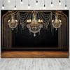 1 Retro 1920s David Gatsby Party Background, 1920s-style Party Placard, Elegant Chandelier Design