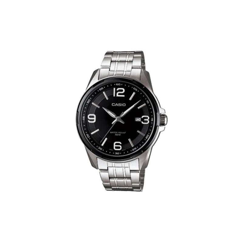 

Casio Fashion 100 Meter Waterproof Quartz Movement Stainless Steel Strap Japanese and Korean Watch Men s Watch Black Dial MTP-1345AD-1AV чёрный