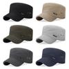 Men Baseball Cap Cadet Hat  Breathable Adjustable Flat Top Cap Spring Summer Visor Hat Casual Outdoor Anti-Uv Cap