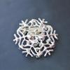Schneeflocken-Perlen-Strass-Brosche - Modischer Revers-Anstecker und Accessoire