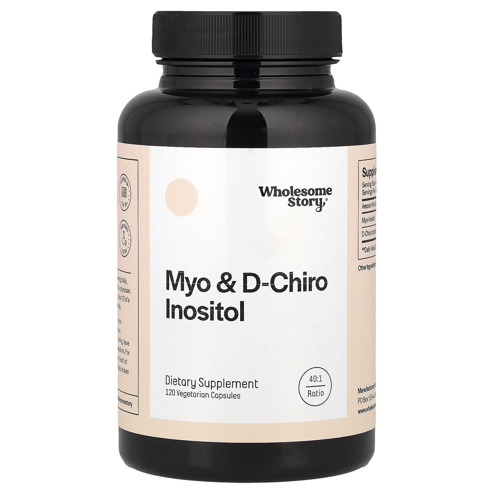 

Myo-Inositol and D-Chiro-Inositol, 120 Veggie Capsules