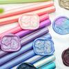 8pcs Mixed Aurora Borealis Wax Sticks, Round Gold Polarized Wax Stamps for Decorating Envelopes Greeting Cards, Fire Lacquer