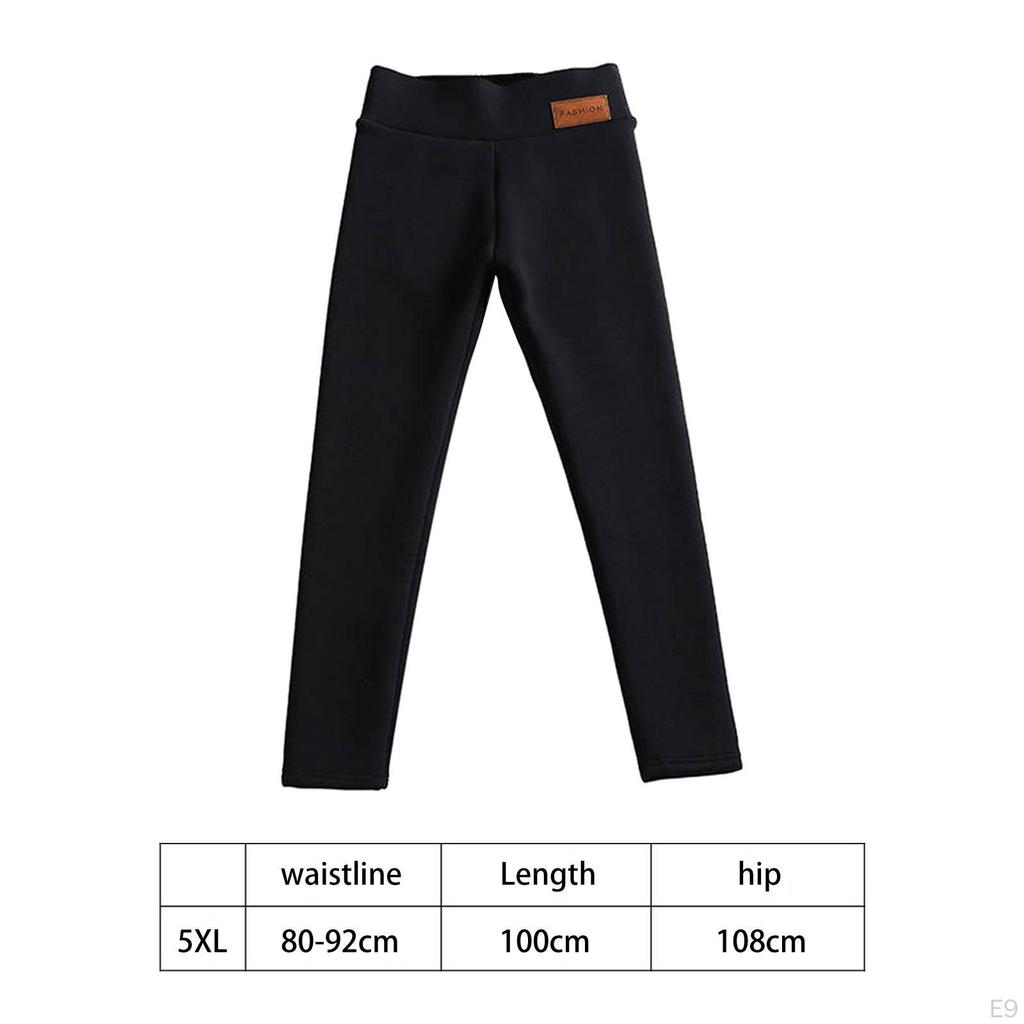 Women Winter Leggings Thermal Pants Elastic Trousers Workout Warm Yoga Thick Tights for