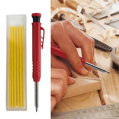 Matita da carpentiere solida da 2,8 mm Temperamatite incorporato Grafite antigraffio Funzionamento manuale Matita da marcatura per falegnameria per costruzione