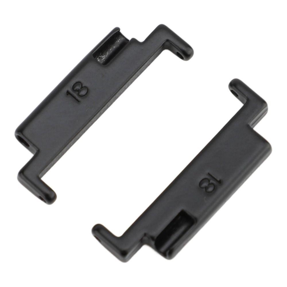 1 Pair Stainless Steel Metal Watch Band Adapter Black Color Replacement Part Watch Strap Connection Adapter 18-20mm Size