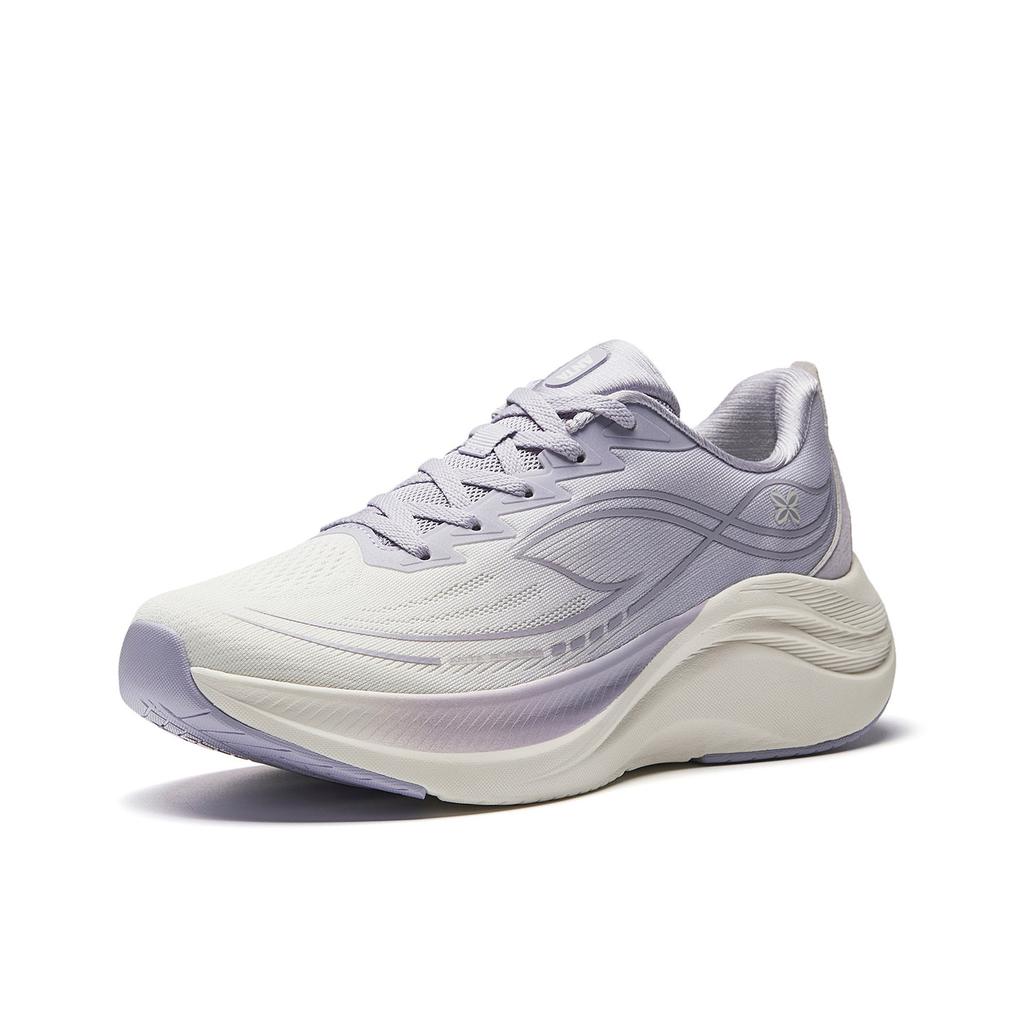 Anta Leaf 6 Comfortable Fashion Versatile Fabric Low-Top Running Shoes Women Sneaker Ivory-White Light-Purple-Gray 922545524-3