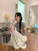 Korean-Style Floral Lace Fishtail Skirt Set for Women