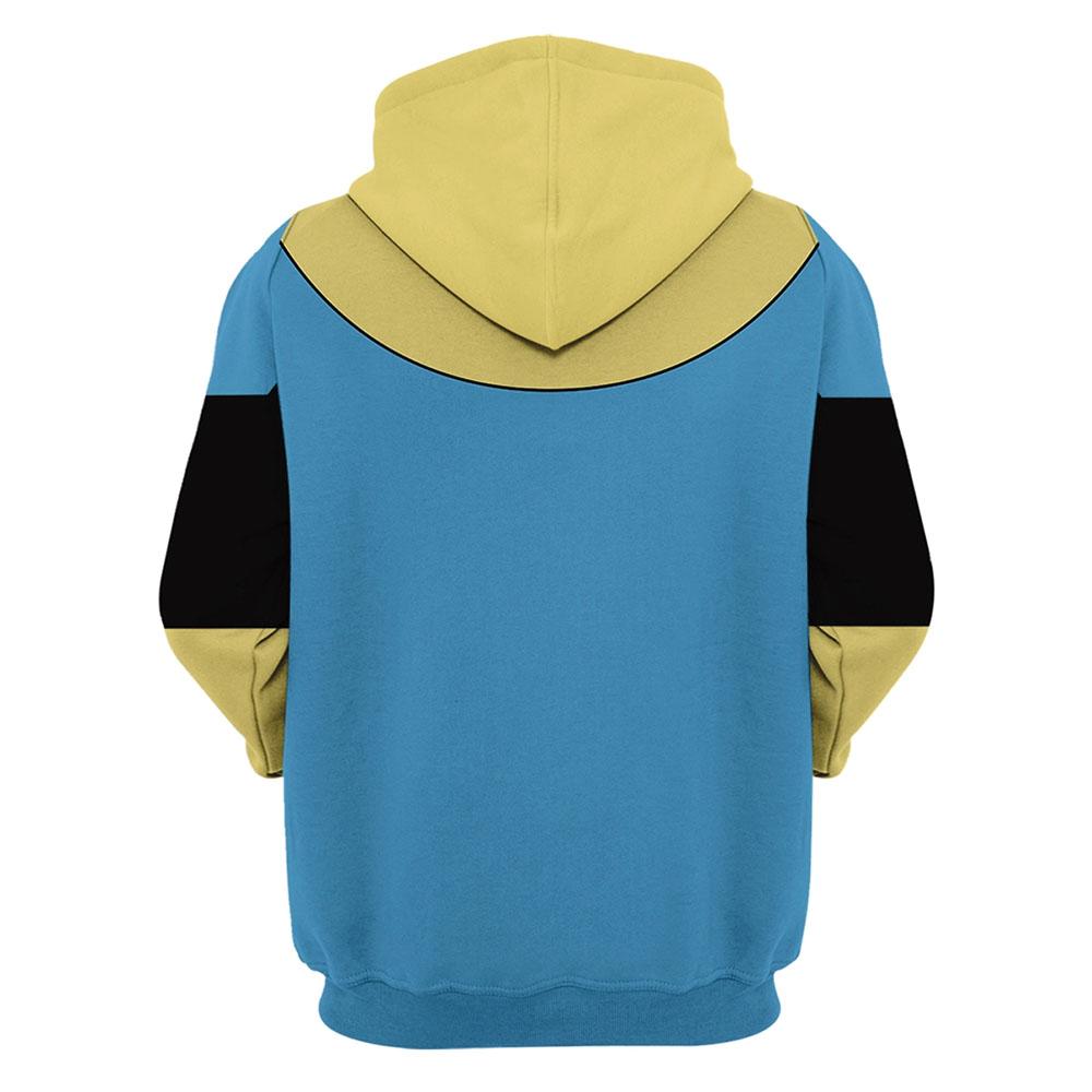Unisex Streetwear Invincible Doctor Seismic Cosplay Mikiny s kapucí Dlouhý rukáv Zimní mikiny s kapucí 3D Potisk po celé ploše Merch Pulovry