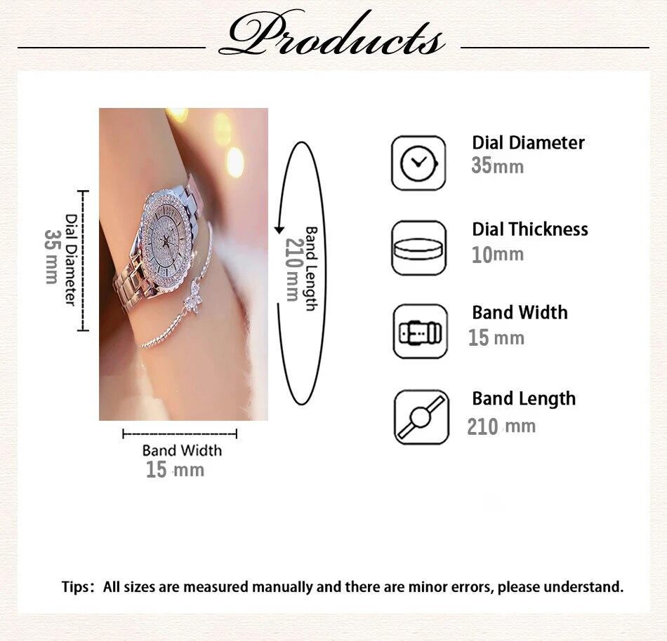 New Women Quartz Steel Belt Bracelet Watch Set