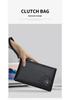 King Paul Men's Genuine Leather Envelope Clutch – Trendy Printed Handbag