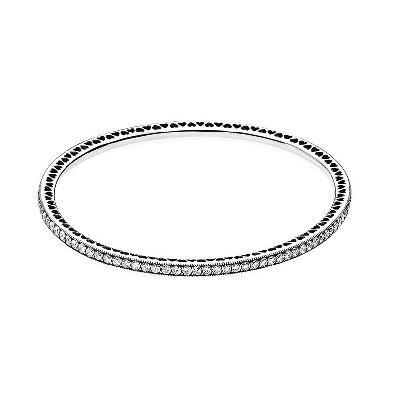 Pandora Sparkling Eternal Pave 925 Silver Synthetic Cubic Zirconia Bracelet Women s 590511CZ