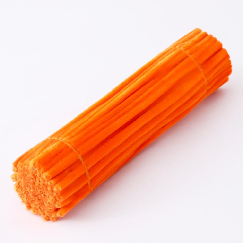 100pcs Plush Tinsel Stem DIY Strips Twist Bar Educational Toys Plush Wired Twist Sticks  Handcraft