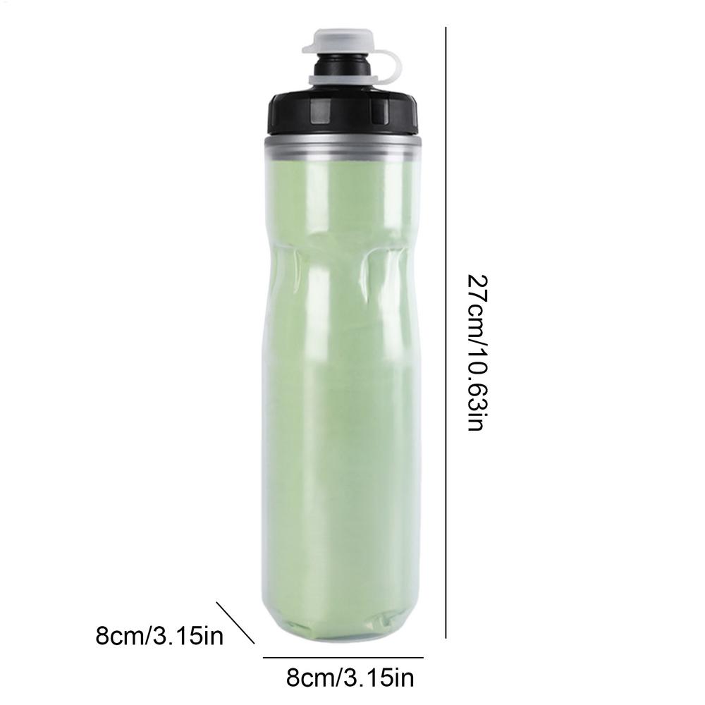 

Бутылка для воды для спортзала 720 мл Изолированная бутылка для воды для походов Термостойкие портативные принадлежности для гидратации для дома, студии, спортзала, велоспорта зелёный
