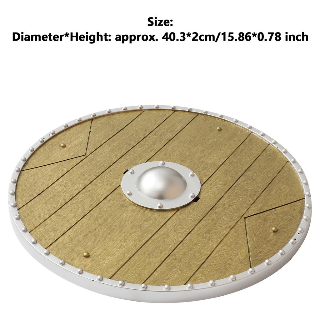 1Pc Medieval Retro Vintage Roman Hero Warrior Ancient Prop Viking Shield for Halloween Stage Performance Cosplay Role Play and Photography