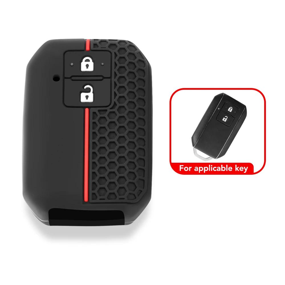 Étui de protection pour clé de voiture en silicone à 2 boutons pour Suzuki Swift Ignis Jimney XL7 Ertiga 2020 2021 2022 2023