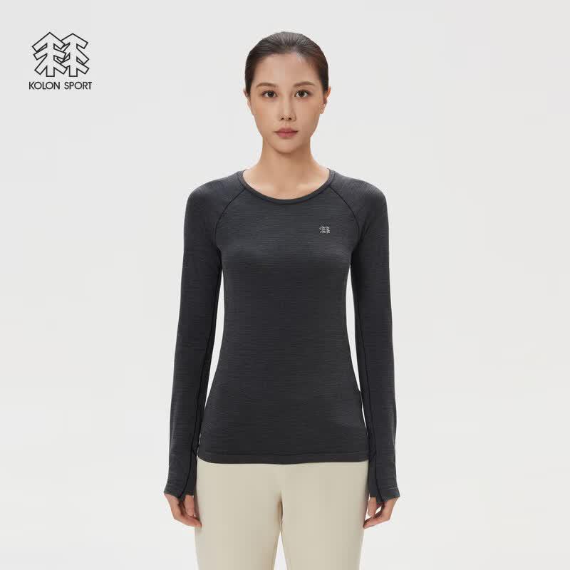 KOLON SPORT Women's Wool Seamless Long Sleeve T-Shirt