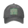 Mahjong Tile Pattern Baseball Caps Washed Denim Hats Adjustable Casquette Sports Baseball Cowboy Hat for Unisex Women