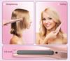 Korean Portable Ionic Hair Straightening & Curling Comb - Dual Purpose Wireless Set