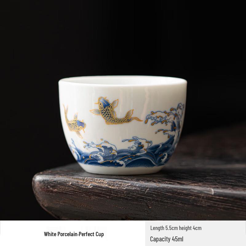 Horned Pansy White Porcelain Teacup