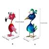 Handcrafted Iron Flamingoes Peacocks Chicken Outdoor Statue Artistic Garden Decoration Weatherproofed For Lawn