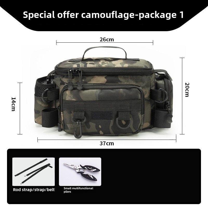 "Luya Multifunctional Waterproof Fishing Gear Waist & Messenger Bag – Large Capacity Rod & Storage Bag"