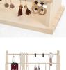 Solid Wood Jewelry Display Stand: Earring, Necklace & Bracelet Organizer.