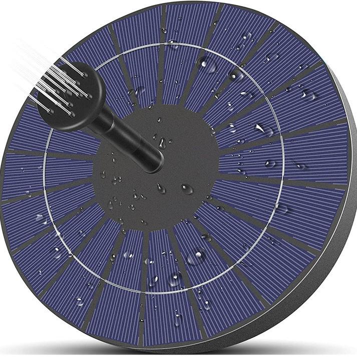 Cross-Border Solar Rechargeable Floating Color Light Fountain Pump for Outdoor Bird Bath and Pool Landscape