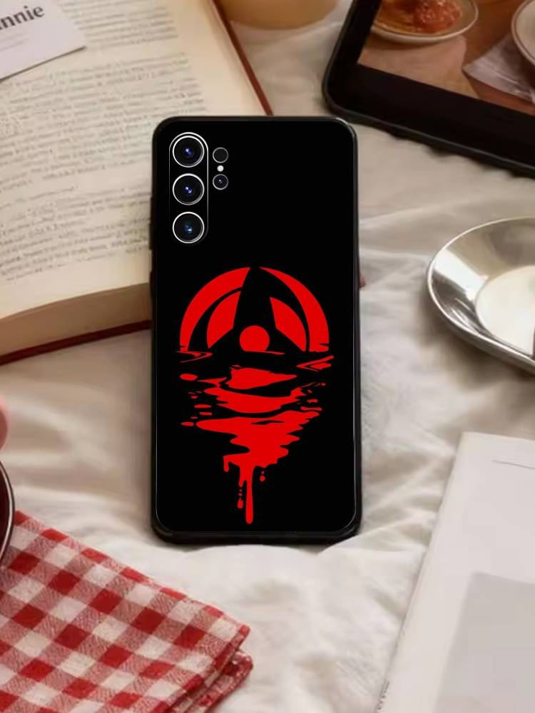 P-Narutos Cover K-Uchiha Phone Case For Samsung S26,S25,S24,S23,S22,S21,S20,Ultra,Plus,FE Black Soft Cover