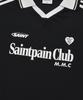 SAINTPAIN Sp Heart Emblem Logo Line Collar T-Shirt - Black