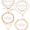 Cute Fashion Dopamine Colorful Little Daisy Flower Spliced Chain Double-layered Necklace for Women Bohemian Temperament Jewelry