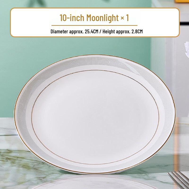 Dexison 10-inch Moonlight Bone China Dinner Plate