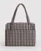 Baggu Cloud Handbag Black And Cream Gingham Koffer Reistas