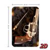 Placca Metallica Retro Smith & Wesson Revolver, Arte Murale Metallica 2D Vintage per Man Cave, Decorazione per Home Bar